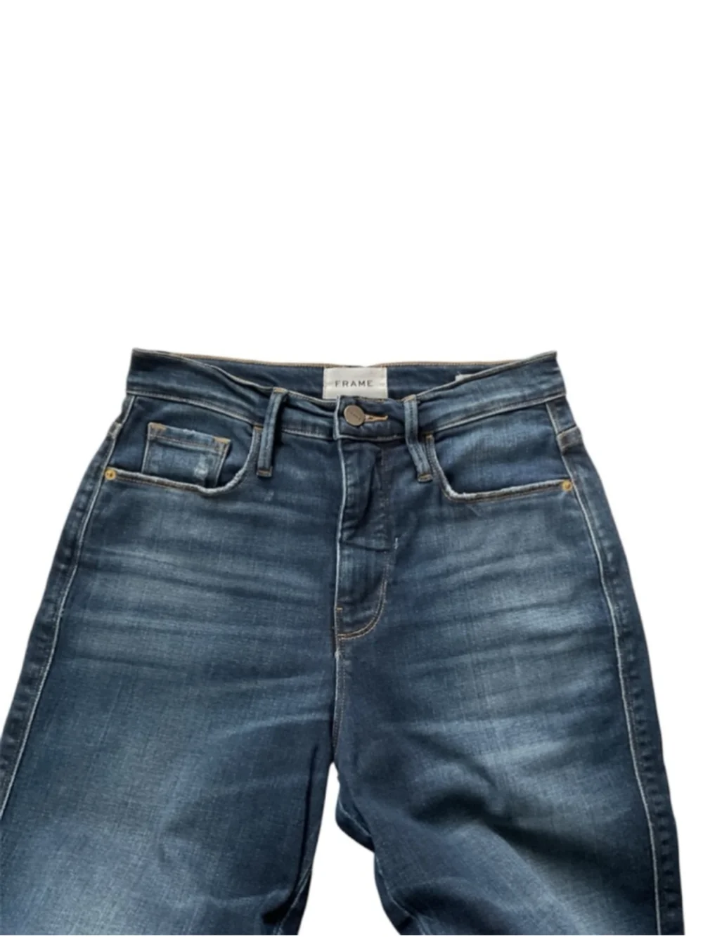 Frame Le Sylvie Slender Straight Dark Blue Jeans, size 26 - Picture 3 of 10